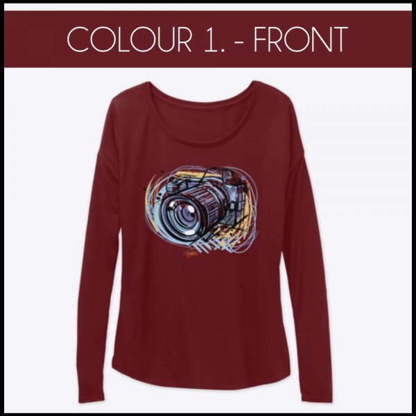 Womens Flowy Long Sleeve Tee Colour 1 Front